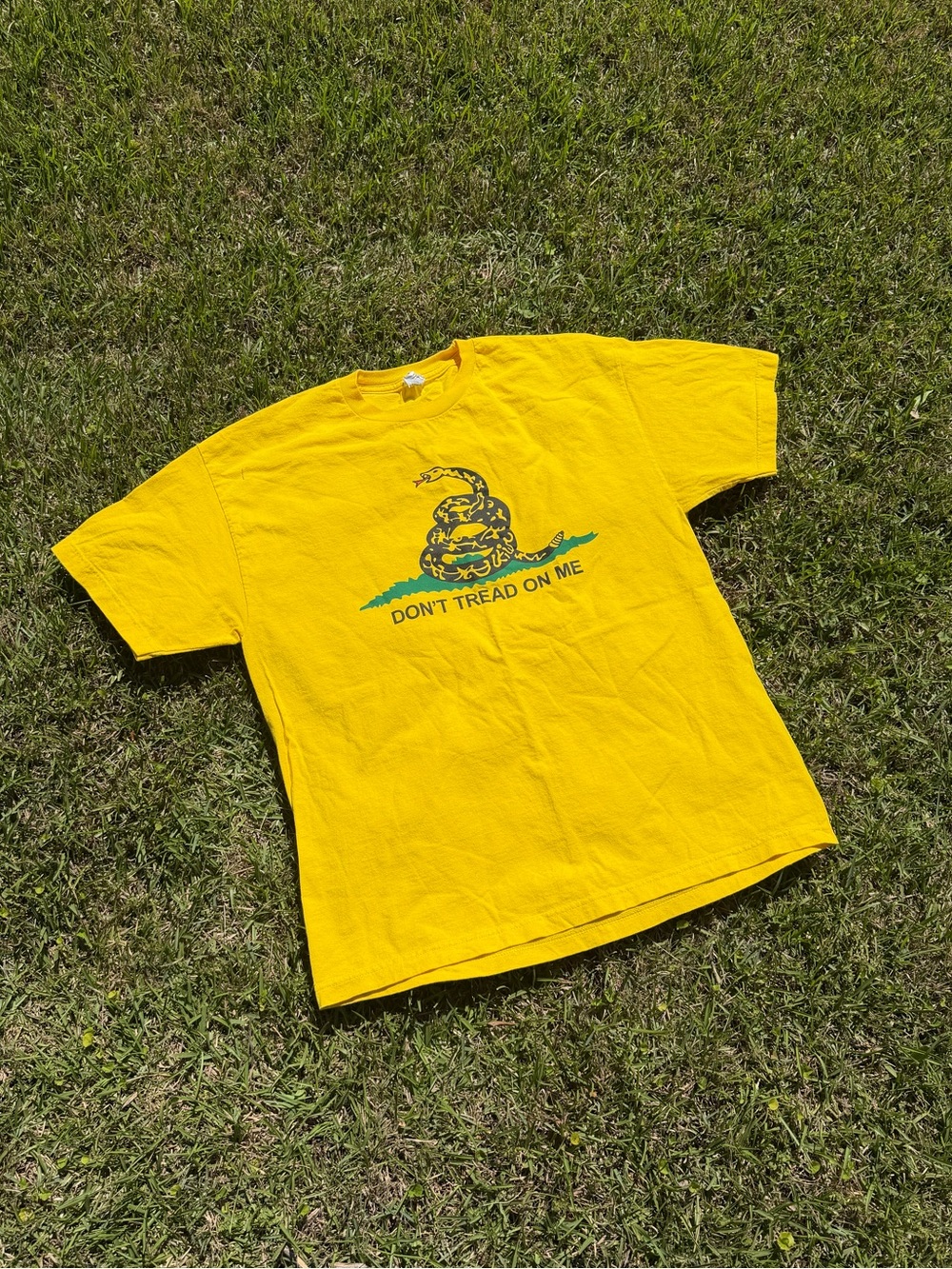Don't Tread On Me Yellow Graphic Tee